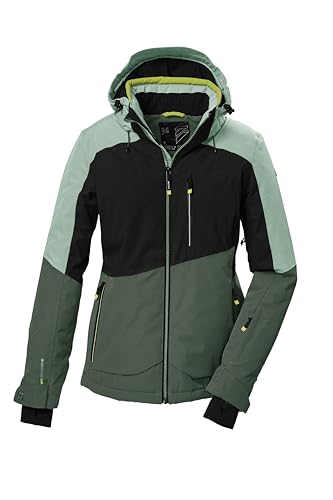 killtec Damen Skijacke/Funktionsjacke mit abzippbarer Kapuze, Schneefang und Unterarmventilation KSW 37 WMN SKI JCKT, rost, 44, 41971-000 im Sale